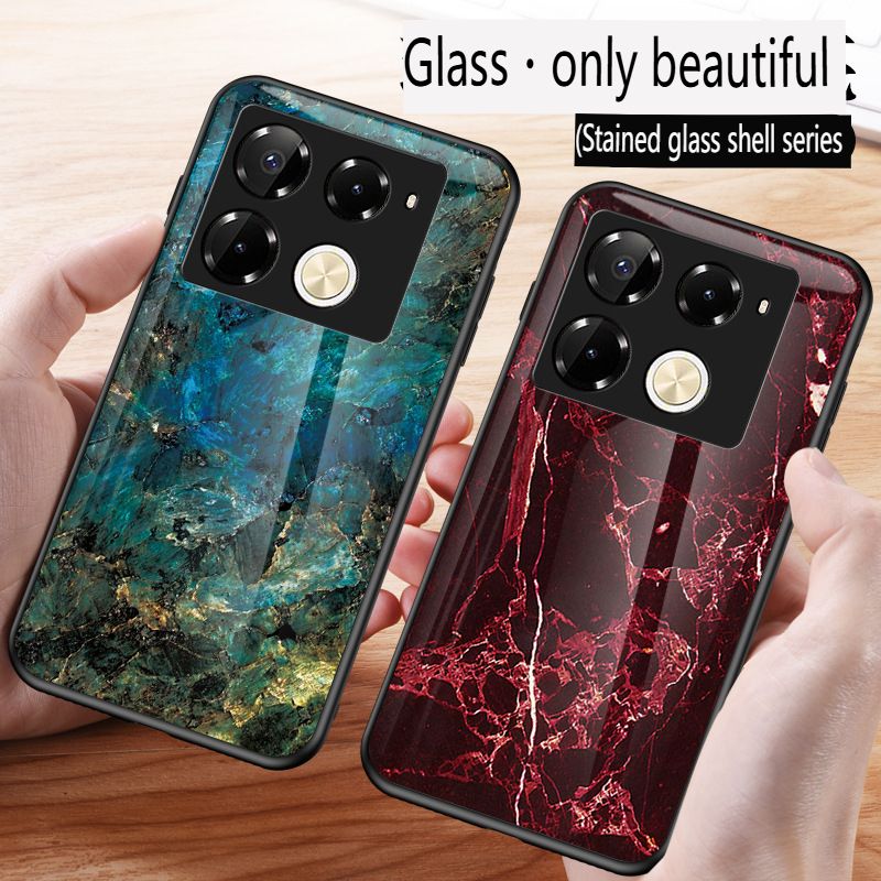 Luxury Gradient Color Casing Cover for Infinix Note 50 Pro 4G,Hot 50 Pro Plus Smart 8 9 HD Hot 50i 30i Itel S25 Ultra Tecno Camon 30S 20 Pro Plus Painted Marble Tempered Glass Back Cover
