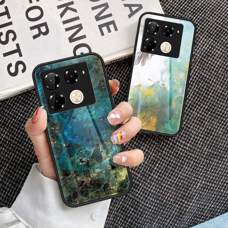 Luxury Gradient Color Casing Cover for Infinix Note 50 Pro 4G,Hot 50 Pro Plus Smart 8 9 HD Hot 50i 30i Itel S25 Ultra Tecno Camon 30S 20 Pro Plus Painted Marble Tempered Glass Back Cover