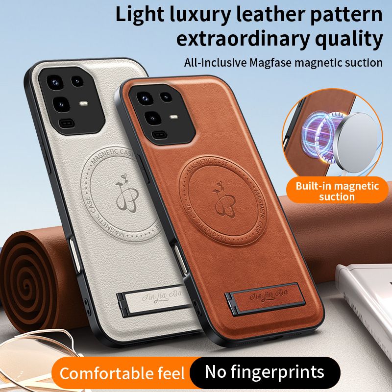 Rugged Magnetic Holder Phone Case for Infinix Note 50 Pro 40 Pro Plus Hot 40i PU Leather Kickstand Back Cover