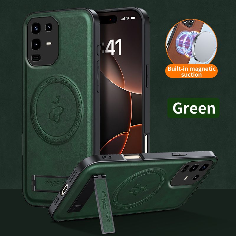 Rugged Magnetic Holder Phone Case for Infinix Note 50 Pro 40 Pro Plus Hot 40i PU Leather Kickstand Back Cover