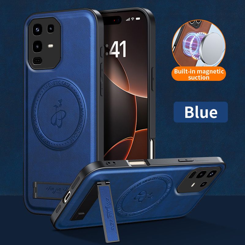 Rugged Magnetic Holder Phone Case for Infinix Note 50 Pro 40 Pro Plus Hot 40i PU Leather Kickstand Back Cover