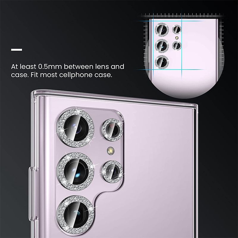 Samsung Galaxy S24 S23 S22 Ultra Camera Lens Protection Film Flash & Camera Cover, Tempered Glass Transparent Screen Protection Film Accessories