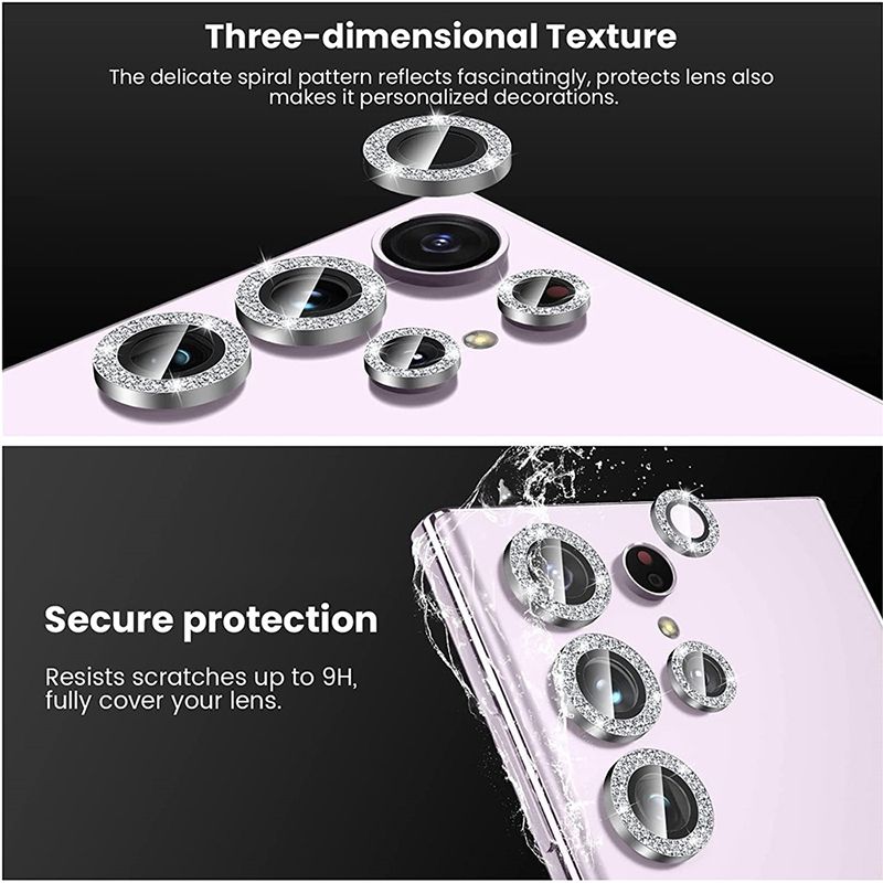 Samsung Galaxy S24 S23 S22 Ultra Camera Lens Protection Film Flash & Camera Cover, Tempered Glass Transparent Screen Protection Film Accessories
