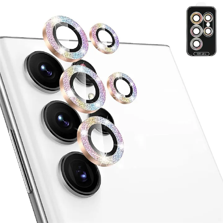 Samsung Galaxy S24 S23 S22 Ultra Camera Lens Protection Film Flash & Camera Cover, Tempered Glass Transparent Screen Protection Film Accessories