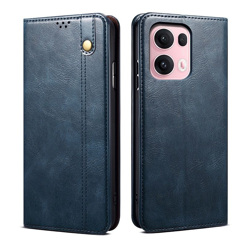 Leather Phone Case Flip Cover for OPPO Reno 13 Pro 12 12F 11F 11 10 Pro Oil Wax Pattern Leather Case Shockproof Protection Stand Holder Magnetic PU Leather Case