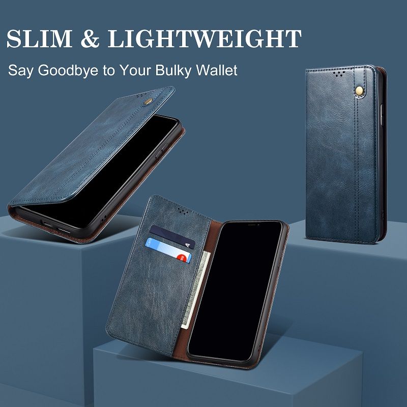 Leather Phone Case Flip Cover for OPPO Reno 13 Pro 12 12F 11F 11 10 Pro Oil Wax Pattern Leather Case Shockproof Protection Stand Holder Magnetic PU Leather Case