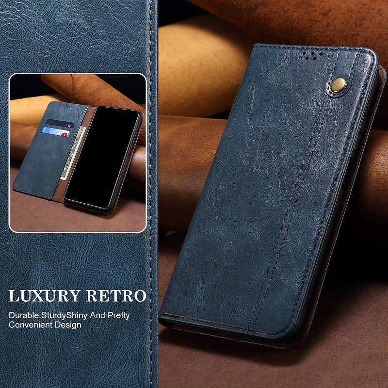 Leather Phone Case Flip Cover for OPPO Reno 13 Pro 12 12F 11F 11 10 Pro Oil Wax Pattern Leather Case Shockproof Protection Stand Holder Magnetic PU Leather Case