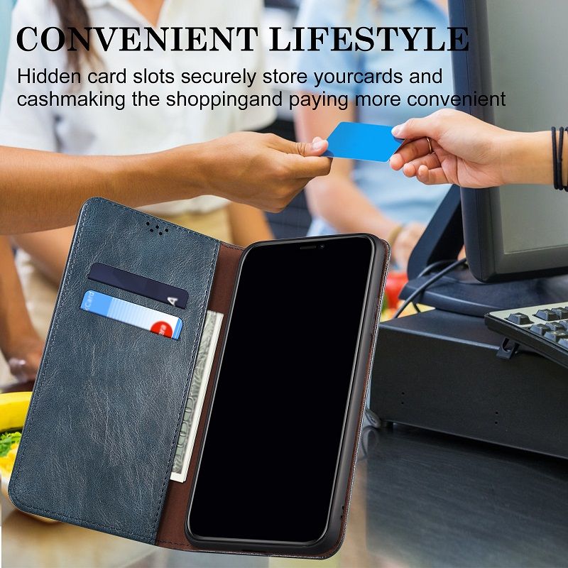 Leather Phone Case Flip Cover for OPPO Reno 13 Pro 12 12F 11F 11 10 Pro Oil Wax Pattern Leather Case Shockproof Protection Stand Holder Magnetic PU Leather Case