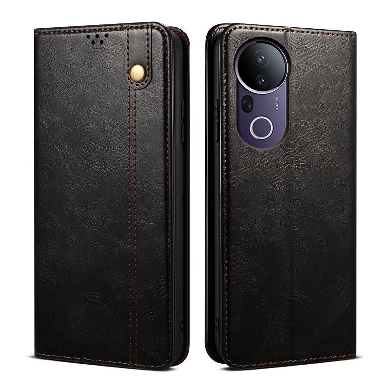 Leather Phone Case Flip Cover for Vivo V50 V40 Lite V40 Pro V30 Pro V29 V27 Pro Oil Wax Pattern Leather Case Stand Magnetic PU Leather Case