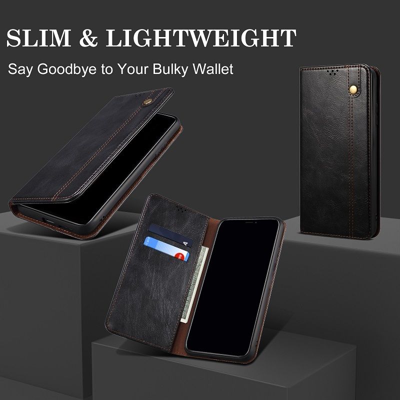 Leather Phone Case Flip Cover for Vivo V50 V40 Lite V40 Pro V30 Pro V29 V27 Pro Oil Wax Pattern Leather Case Stand Magnetic PU Leather Case