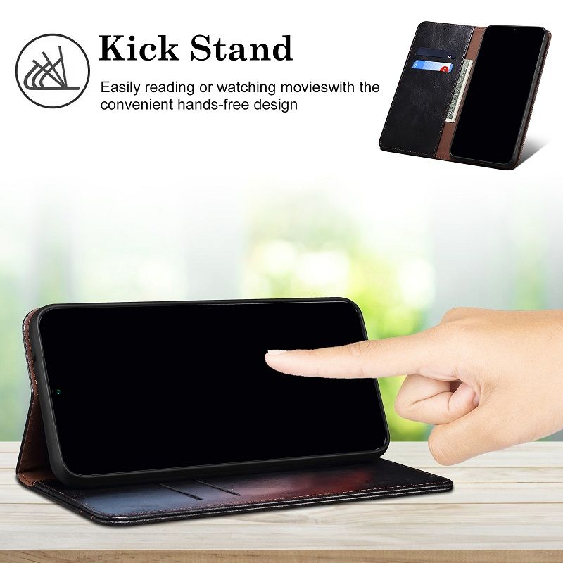 Leather Phone Case Flip Cover for Vivo V50 V40 Lite V40 Pro V30 Pro V29 V27 Pro Oil Wax Pattern Leather Case Stand Magnetic PU Leather Case