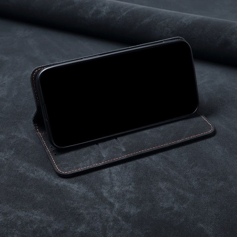 Denim Leather Phone Case Flip Cover for Vivo V50 V40 Lite V40 Pro V30 Pro V29 V27 Pro Denim Pattern Leather Case Shockproof Wallet Card Slot Magnetic PU Leather Cover