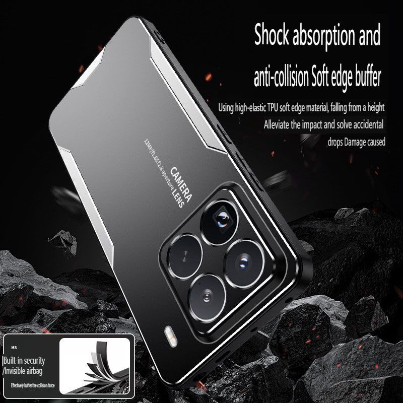 Phone Case for Xiaomi 15 Pro 14 Pro15 Ultra 14T 13 Pro 13T 12 12T Pro Luxury Metal Frosted Camera Protector Cover Soft TPU Bumper Hard Back