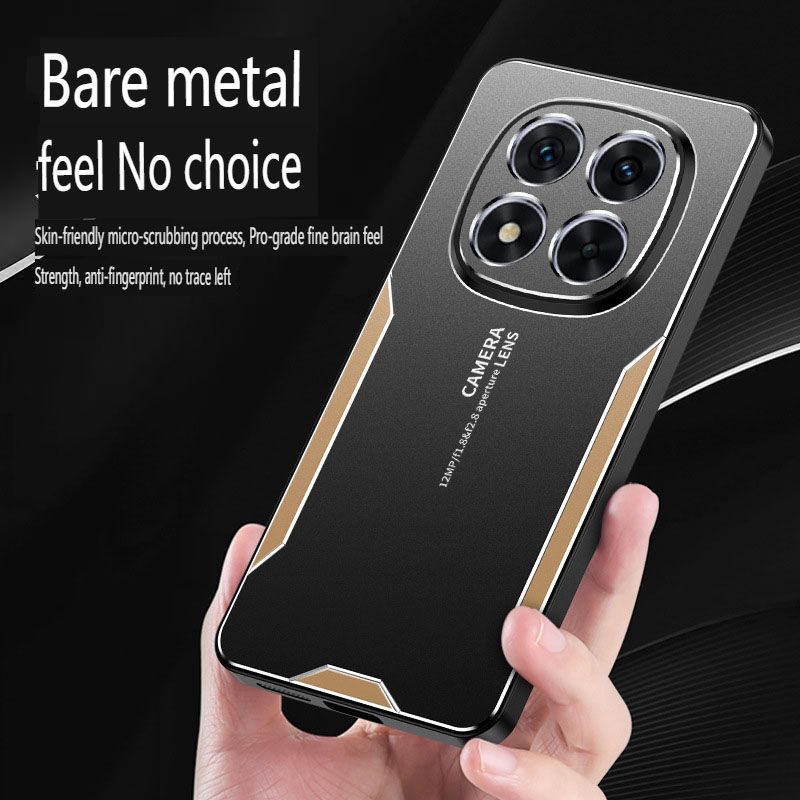 Phone Case for Xiaomi Redmi Note 14 Pro 13 Pro Plus 12 11 11s 10 Pro 10s 9 Pro 9s Luxury Metal Frosted Camera Protector Cover Soft TPU Bumper Hard Back