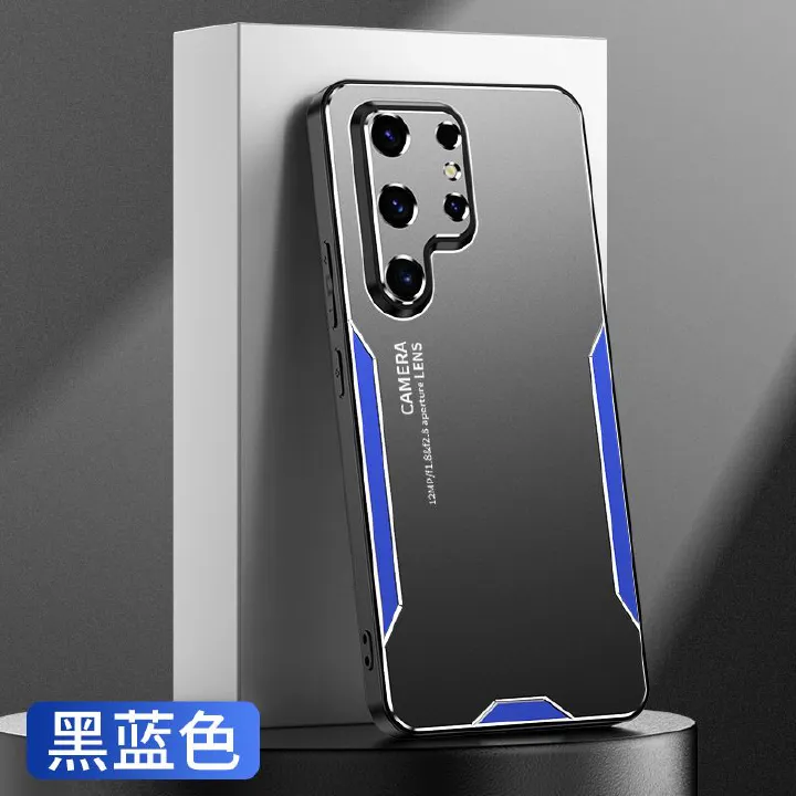 Phone Case for Samsung Galaxy S25 edge S25 S24 FE S23 Plus Note 20 Ultra 10 Plus 9 S22 Ultra S21 Plus S20 FE Luxury Metal Frosted Camera Protector Cover Soft TPU Bumper Hard Back