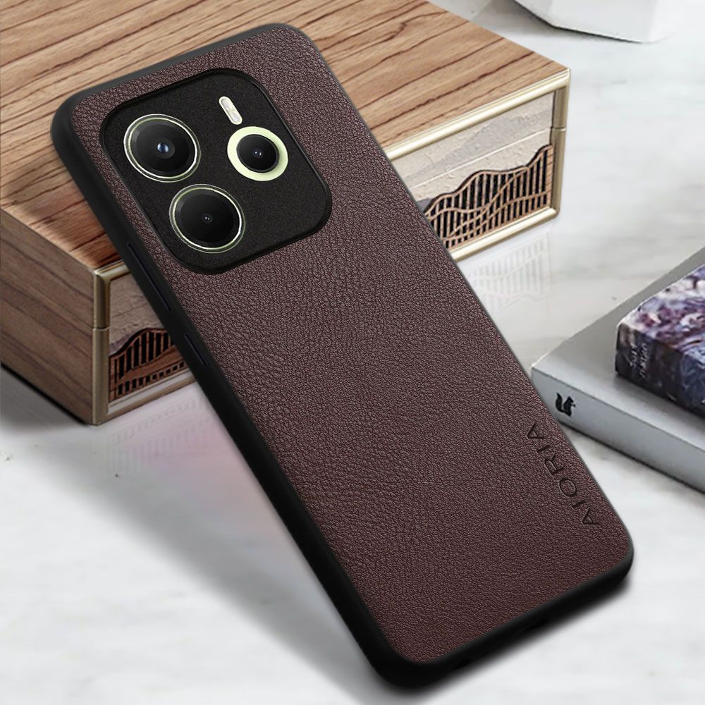 Phone Case for Xiaomi Redmi Note 14 4G Lichee Pattern Leather Back Cover