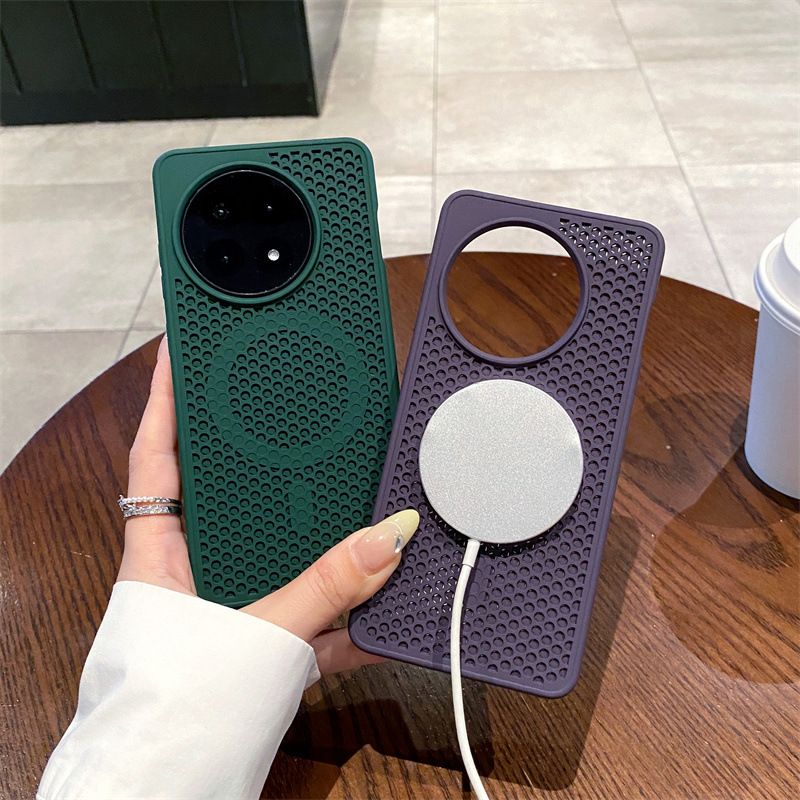 Luxury Heat Dissipate Magnetic Cell Phone Case for OnePlus 13 13R 12 12R Ace 5 3 Pro With Wireless Charging Shockproof Cover