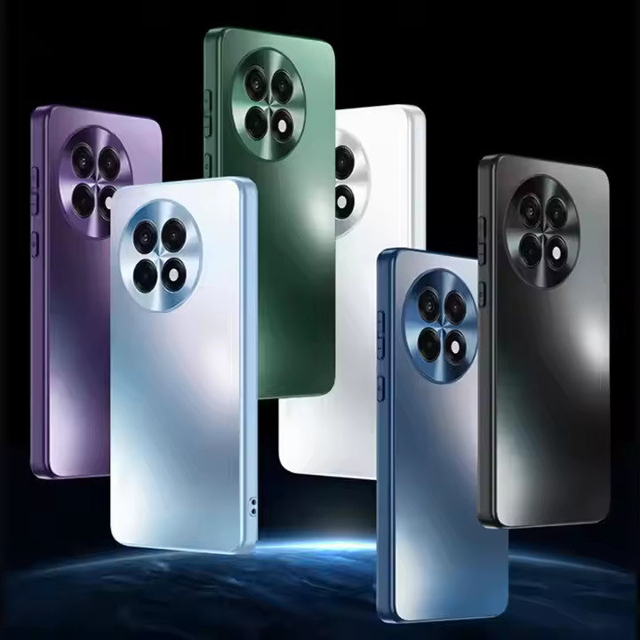 Matte Acrylic Back Cover Metal Camera Protective Phone Case for OnePlus 13 13R 12 12R 11 11R Ace 5 3 2 Pro Hard Shockproof Cover