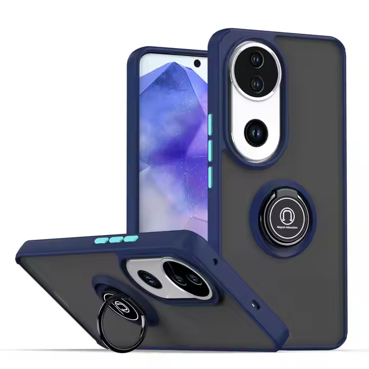 Case for Vivo V50 V50 Lite V40 Shockproof Full Cover Transparent Matte TPU PC Phone Case with Ring Holder