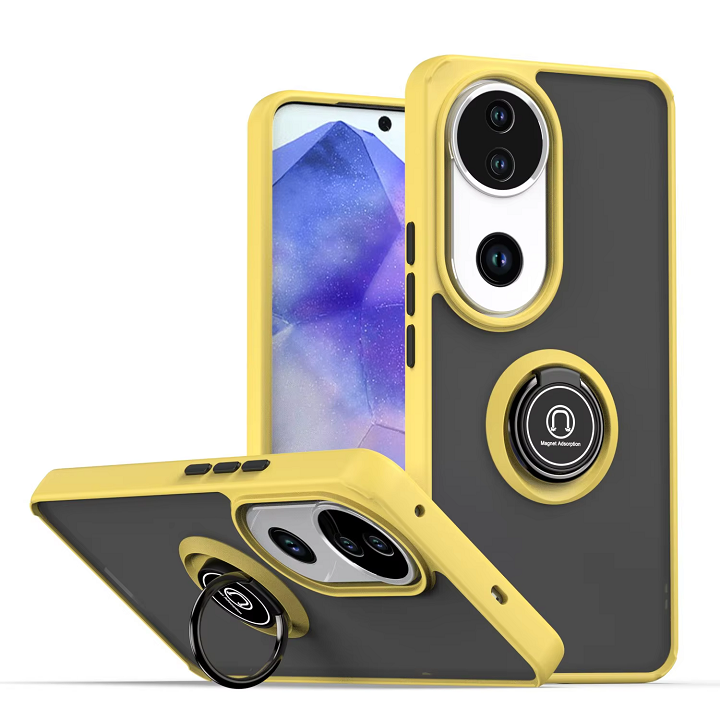 Case for Vivo V50 V50 Lite V40 Shockproof Full Cover Transparent Matte TPU PC Phone Case with Ring Holder