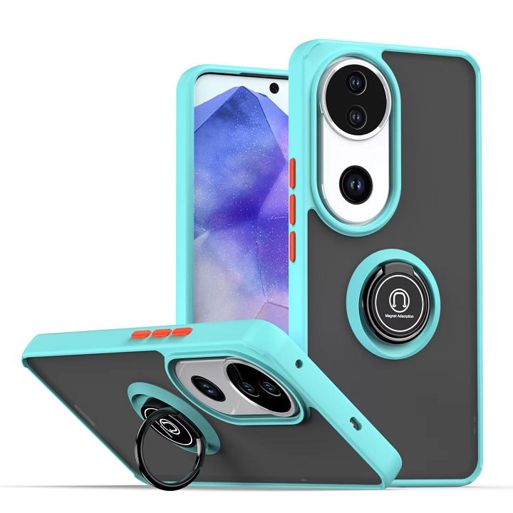 Case for Vivo V50 V50 Lite V40 Shockproof Full Cover Transparent Matte TPU PC Phone Case with Ring Holder