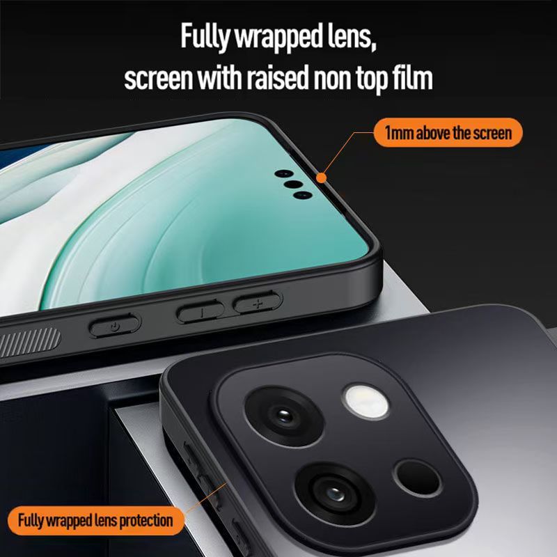 Matte Skin-feeling AG Lens Protection Hard Back Cover Case for OnePlus 13T 13 13R 12 12R 11 11R 10 Pro 10R 10T Ace 5 Pro 3 Pro 3V 2V 2 Pro Soft TPU Phone Shell Bumper