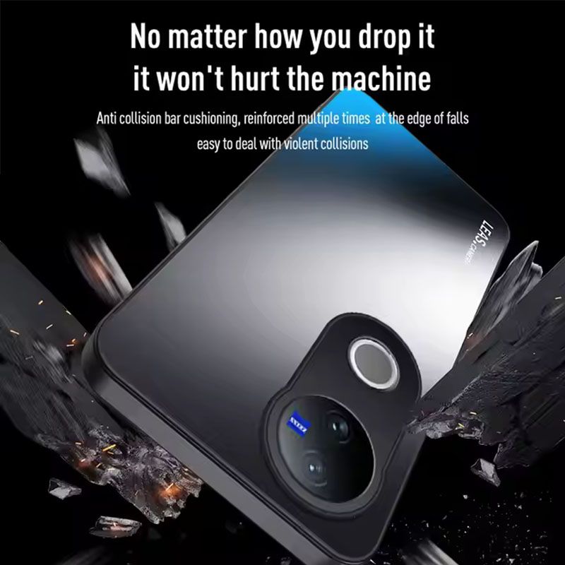 Matte Skin-feeling AG Lens Protection Hard Back Cover Case for Vivo V50 Lite V50 V40 Lite V30 Pro V29 V27 Soft TPU Phone Shell Bumper