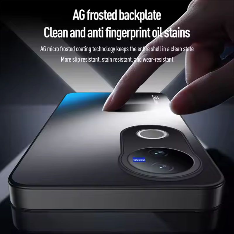 Matte Skin-feeling AG Lens Protection Hard Back Cover Case for Vivo V50 Lite V50 V40 Lite V30 Pro V29 V27 Soft TPU Phone Shell Bumper