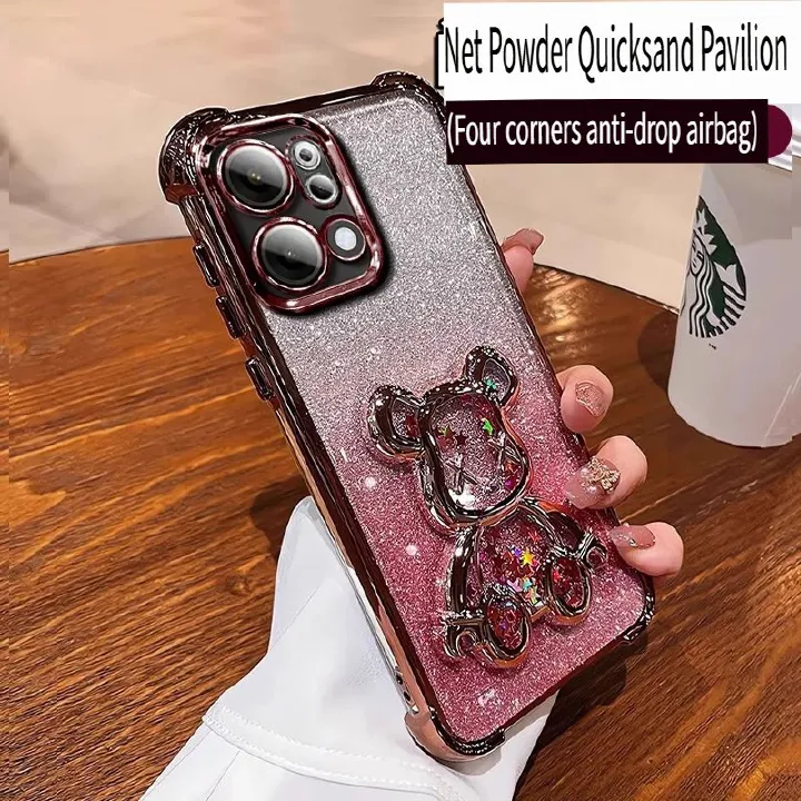 Luxury Plating Shockproof Magnetic Bracket Clear Phone Case for OPPO Reno 14F 14 Pro 13 13F 12F 11F 12 11 10 9 8 8T 7 6 Pro With Holder Stand Cover