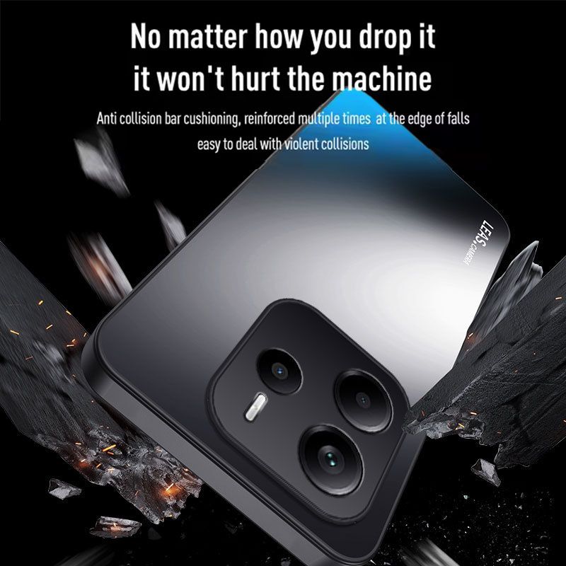 Matte Skin-feeling AG Lens Protection Hard Back Cover Case for Xiaomi Redmi Note 14 Pro 14s 14 Pro+ 13 Pro 13 Soft TPU Phone Shell Bumper