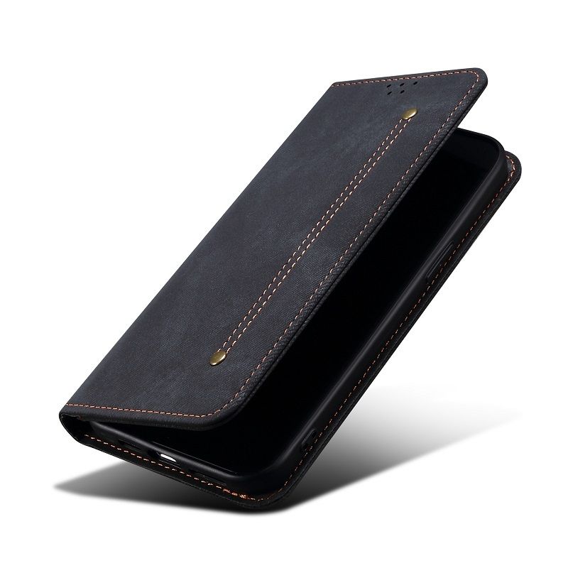 Denim Pattern Leather Phone Case Flip Cover for Samsung Galaxy S25 Ultra S25 edge S24 S23 FE S22 Plus S21 S20 Note 20 Ultra Leather Case Shockproof Wallet Card Slot Magnetic PU Leather Cover