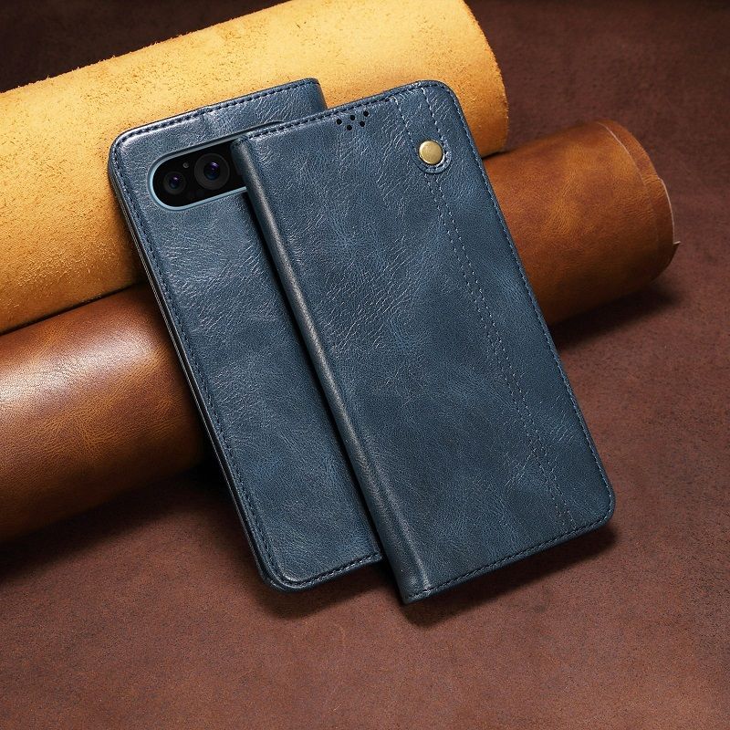 Oil Wax Pattern Leather Phone Case Flip Cover for Google Pixel 9a 9 Pro XL 8a 8 Pro 7 Pro 7a 6 Pro 6a  Shockproof Protection Stand Holder Magnetic PU Leather Case