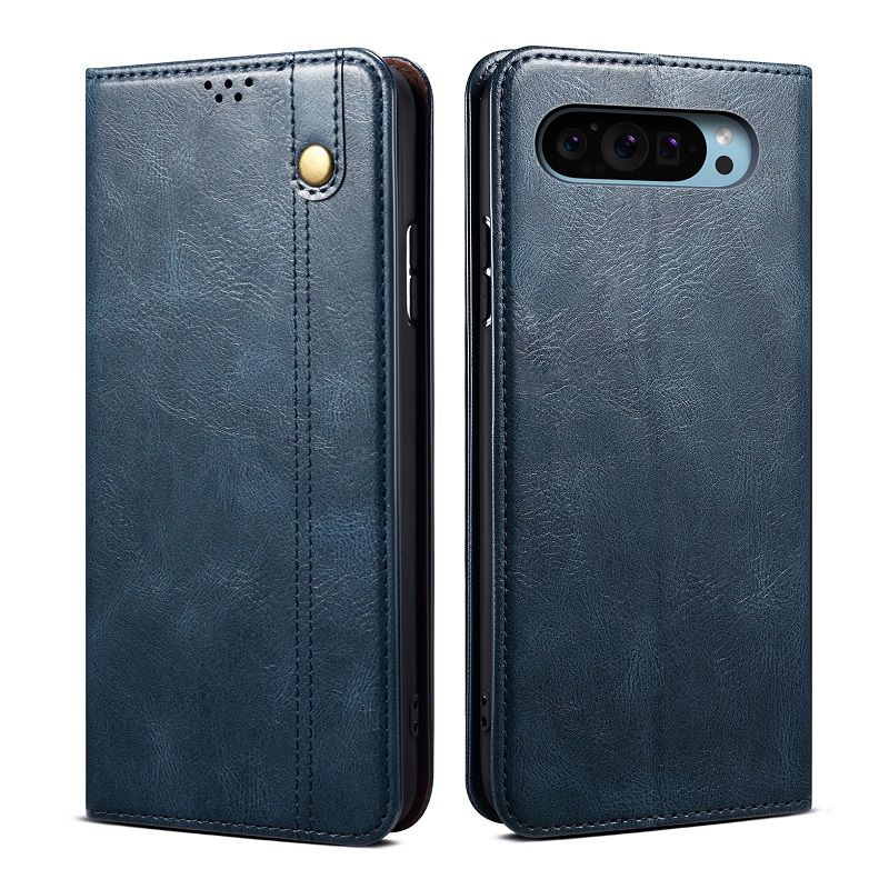 Oil Wax Pattern Leather Phone Case Flip Cover for Google Pixel 9a 9 Pro XL 8a 8 Pro 7 Pro 7a 6 Pro 6a  Shockproof Protection Stand Holder Magnetic PU Leather Case