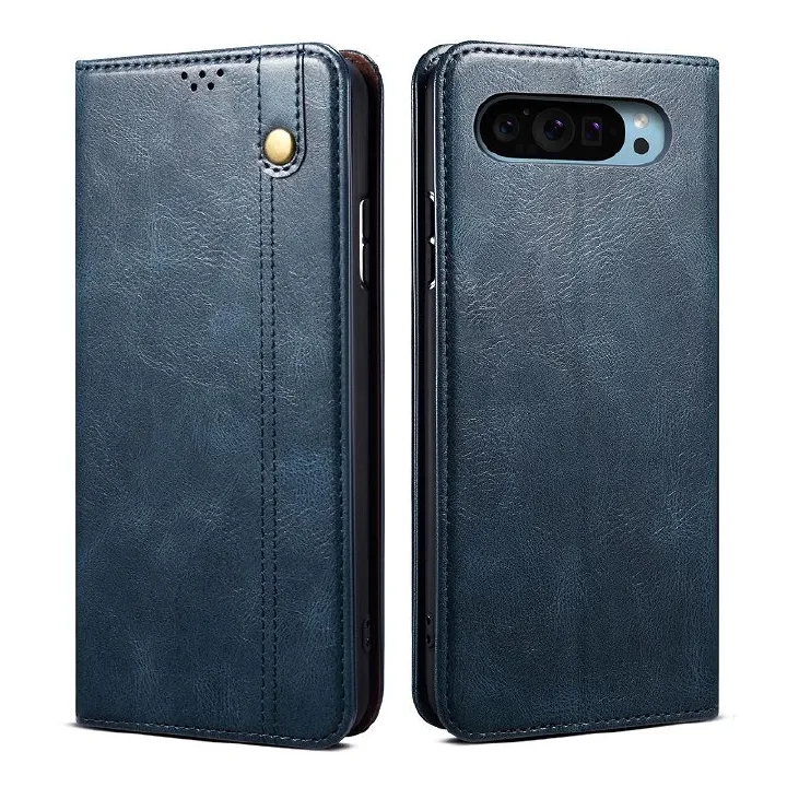 Oil Wax Pattern Leather Phone Case Flip Cover for Google Pixel 9a 9 Pro XL 8a 8 Pro 7 Pro 7a 6 Pro 6a  Shockproof Protection Stand Holder Magnetic PU Leather Case