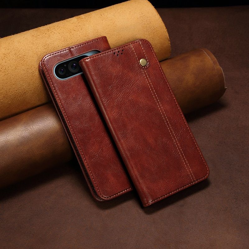 Oil Wax Pattern Leather Phone Case Flip Cover for Google Pixel 9a 9 Pro XL 8a 8 Pro 7 Pro 7a 6 Pro 6a  Shockproof Protection Stand Holder Magnetic PU Leather Case