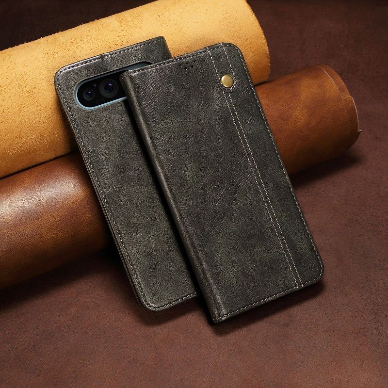 Oil Wax Pattern Leather Phone Case Flip Cover for Google Pixel 9a 9 Pro XL 8a 8 Pro 7 Pro 7a 6 Pro 6a  Shockproof Protection Stand Holder Magnetic PU Leather Case