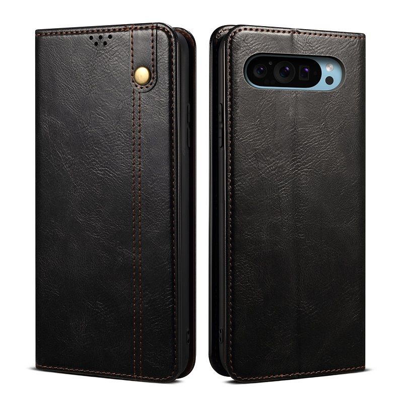 Oil Wax Pattern Leather Phone Case Flip Cover for Google Pixel 9a 9 Pro XL 8a 8 Pro 7 Pro 7a 6 Pro 6a  Shockproof Protection Stand Holder Magnetic PU Leather Case