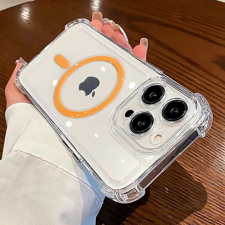 Colorful Magnetic Ring Designer Transparent Phone case for iPhone 16 Pro Max 15 Pro 14 Plus 13 12 Pro 11 Pro Max Shockproof clear Back Cover