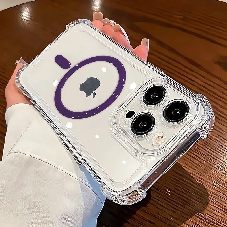 Colorful Magnetic Ring Designer Transparent Phone case for iPhone 16 Pro Max 15 Pro 14 Plus 13 12 Pro 11 Pro Max Shockproof clear Back Cover