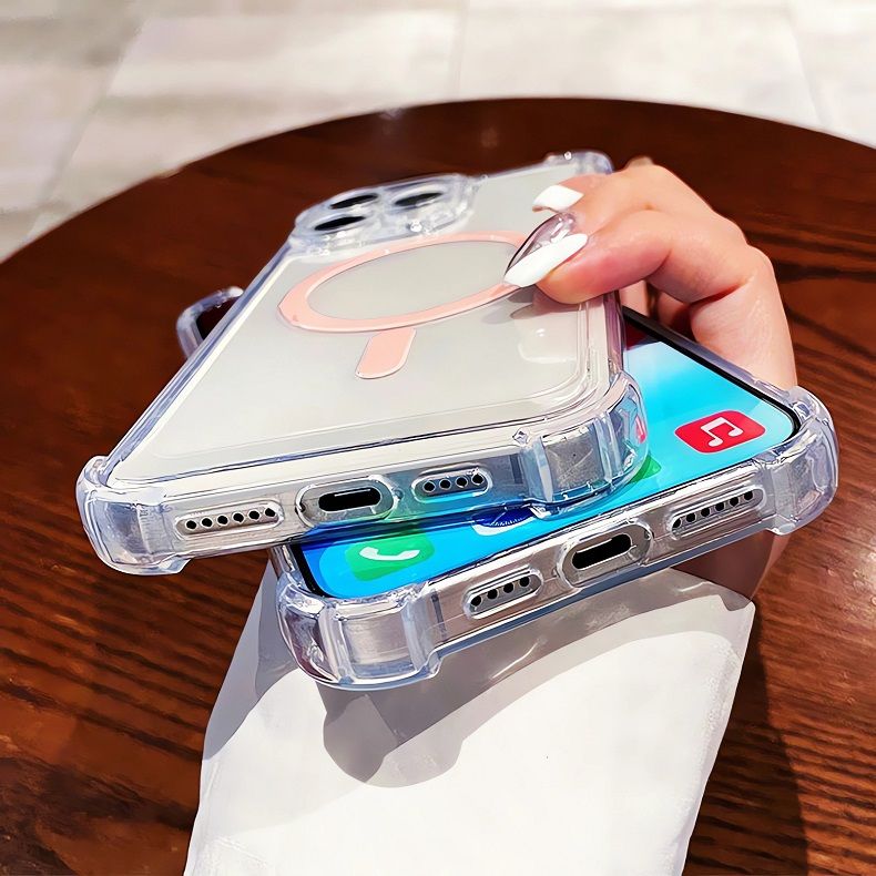 Colorful Magnetic Ring Designer Transparent Phone case for iPhone 16 Pro Max 15 Pro 14 Plus 13 12 Pro 11 Pro Max Shockproof clear Back Cover