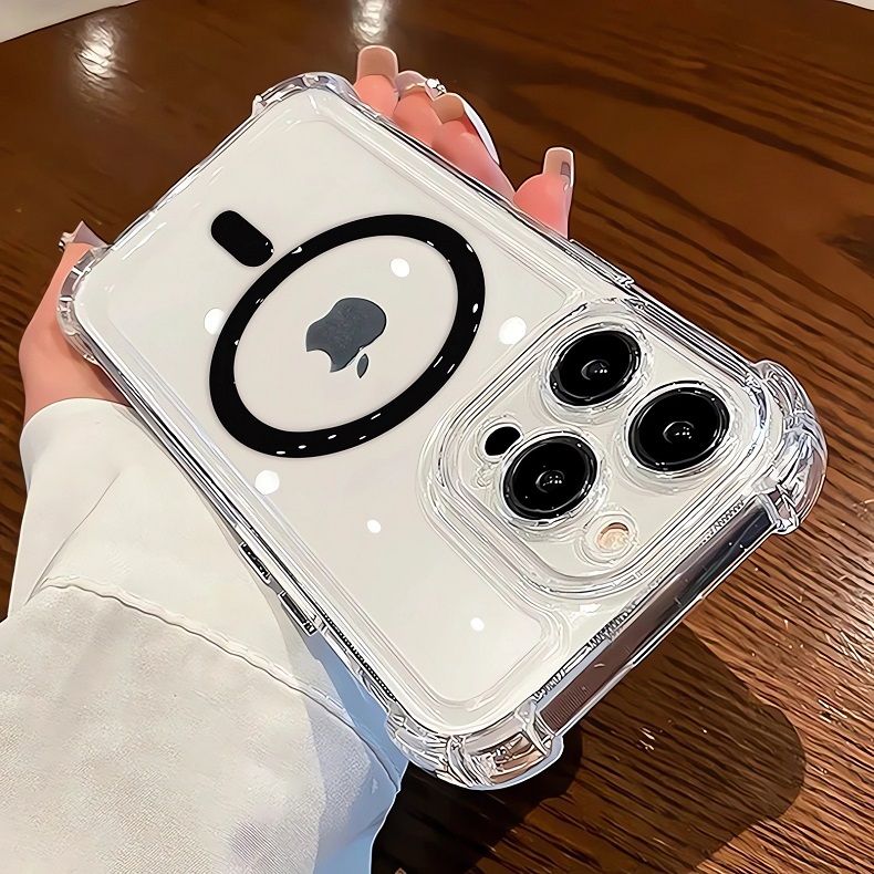Colorful Magnetic Ring Designer Transparent Phone case for iPhone 16 Pro Max 15 Pro 14 Plus 13 12 Pro 11 Pro Max Shockproof clear Back Cover