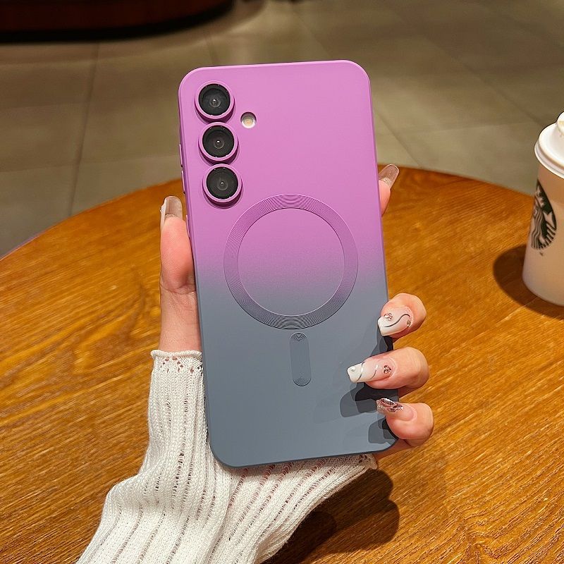 Gradient Rainbow Magnetic Case for Samsung Galaxy A57 A37 A17 A07 A56 A36 A26 A16 A06 A55 A35 A25 A15 A05s A05 A54A34 A24 A14 Shockproof Silicone TPU Soft Cell Phone Case Cover