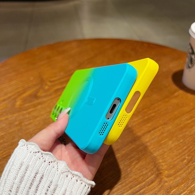 Gradient Rainbow Magnetic Case for Samsung Galaxy A57 A37 A17 A07 A56 A36 A26 A16 A06 A55 A35 A25 A15 A05s A05 A54A34 A24 A14 Shockproof Silicone TPU Soft Cell Phone Case Cover