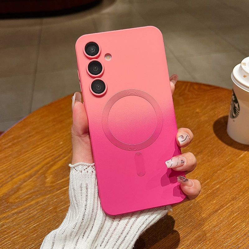 Gradient Rainbow Magnetic Case for Samsung Galaxy A57 A37 A17 A07 A56 A36 A26 A16 A06 A55 A35 A25 A15 A05s A05 A54A34 A24 A14 Shockproof Silicone TPU Soft Cell Phone Case Cover