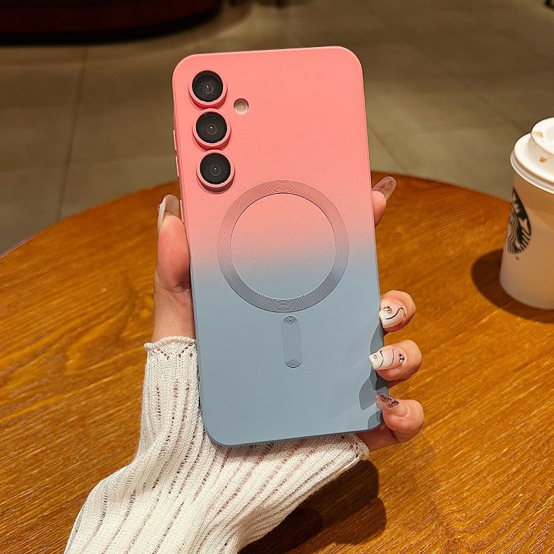Gradient Rainbow Magnetic Case for Samsung Galaxy A57 A37 A17 A07 A56 A36 A26 A16 A06 A55 A35 A25 A15 A05s A05 A54A34 A24 A14 Shockproof Silicone TPU Soft Cell Phone Case Cover