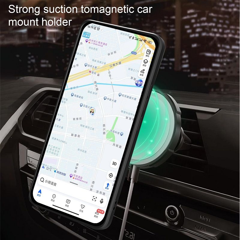 Luxury Slide Camera Lens Cover Case for Tecno Camon 40 Pro Vehicle Mounted Magnetic Kickstand Case