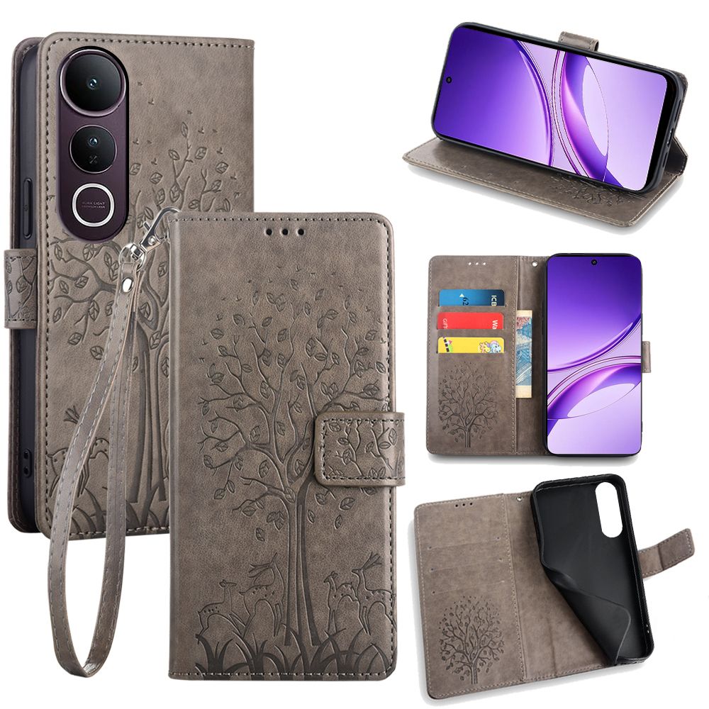 Wallet Leather Cover For Vivo V50 V50 Lite V40 Pro V40 Lite V30 Pro V29 V27 Pro Case Card Slots Magnetic Closure Shockproof Cover with Hand Strap