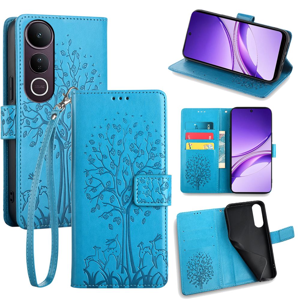 Wallet Leather Cover For Vivo V50 V50 Lite V40 Pro V40 Lite V30 Pro V29 V27 Pro Case Card Slots Magnetic Closure Shockproof Cover with Hand Strap