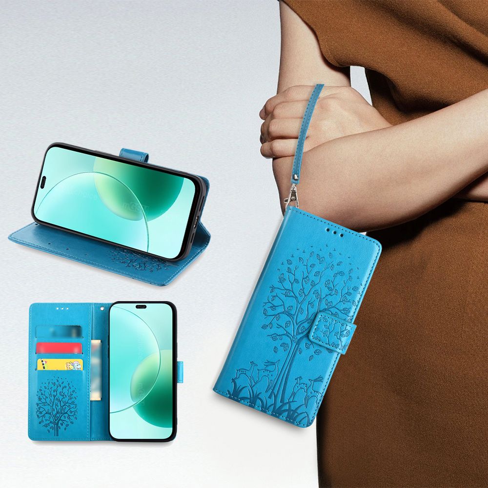 Wallet Leather Flip Cover for Tecno Camon 40 Premier Case Card Slots Magnetic Closure Shockproof Cover with Hand Strap