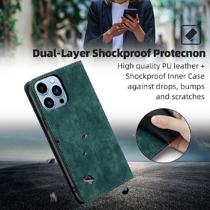 Leather Magnetic Flip Cover Phone Case for Tecno Camon 40 Premier 40 Pro 40 [RFID Blocking] Shockproof Protection Stand Holder PU Leather Case